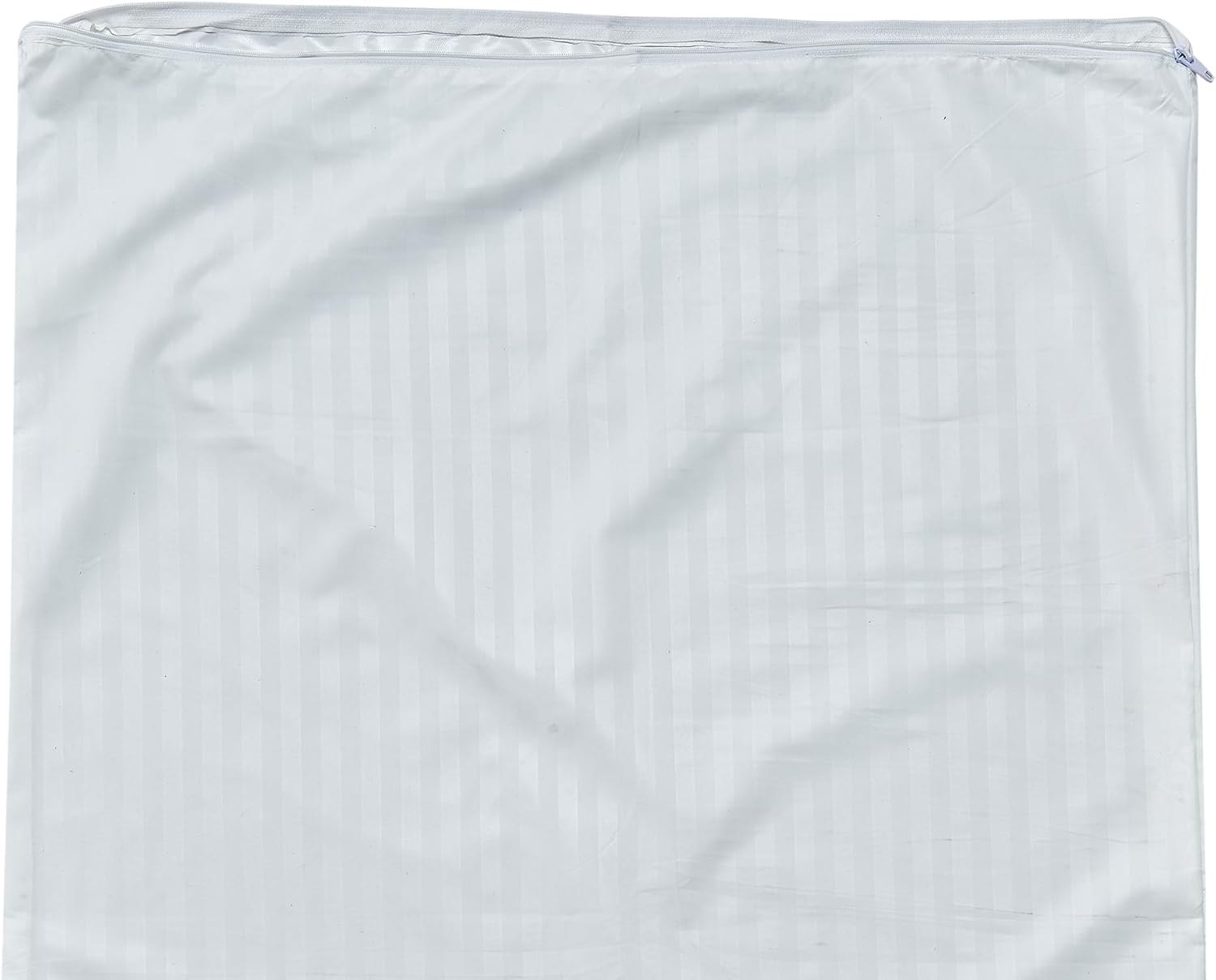 Kingnex Waterproof Down Feather Proof Striped Body Pillow Protectors for 20x54 Pillow Zippered Plain Pillow Cover White 1 Pack Only 21x55