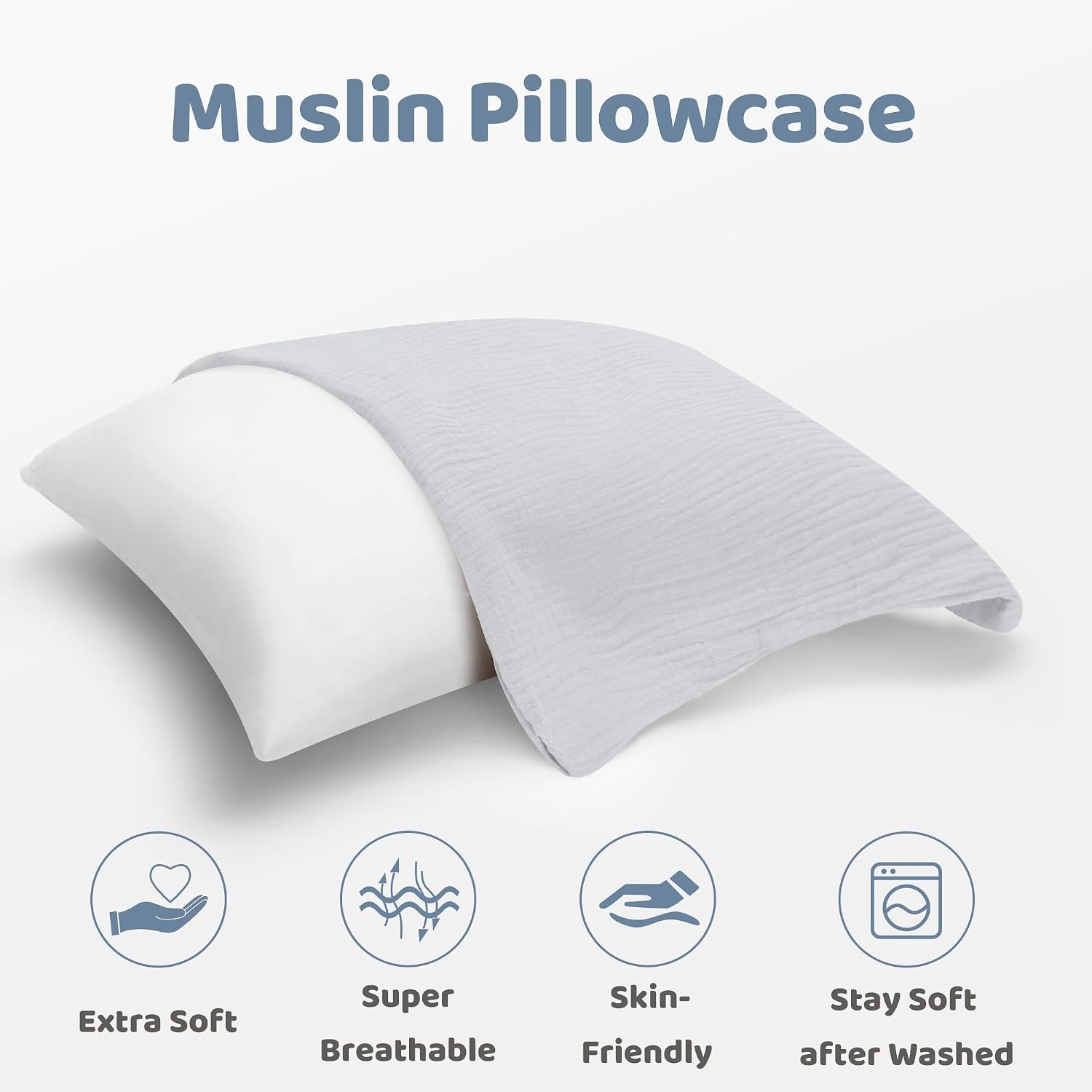 ProGoleem Pro Goleem Toddler Pillow with 100% Muslin Cotton Pillowcase – 13x18 Ultra Soft, Breathable & Machine Washable Kids Pillow for Sl…