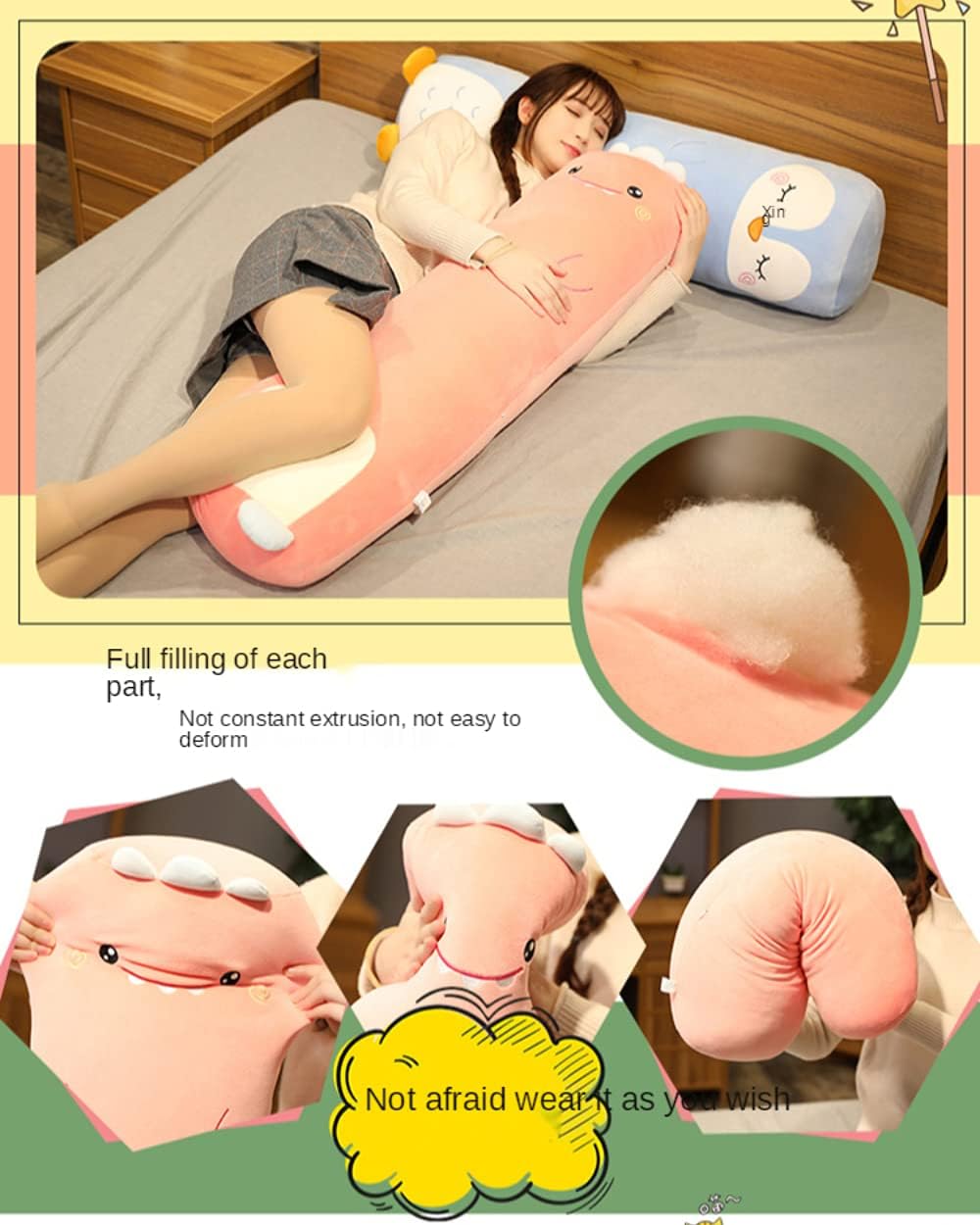 Long Plush Cute Body Pillows 33" Cuddle Stuffed Animal Shaped Bed Body Pillows Soft Cotton Plushies Doll Toy Gifts (Husky, 33 Inch)