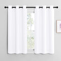 NICETOWN White Lightweight Fabric Curtain Panels, 48 inch Length, Non-Blackout Window Drapes for Bedroom & Dining Room (Set of 2, 42" W x…