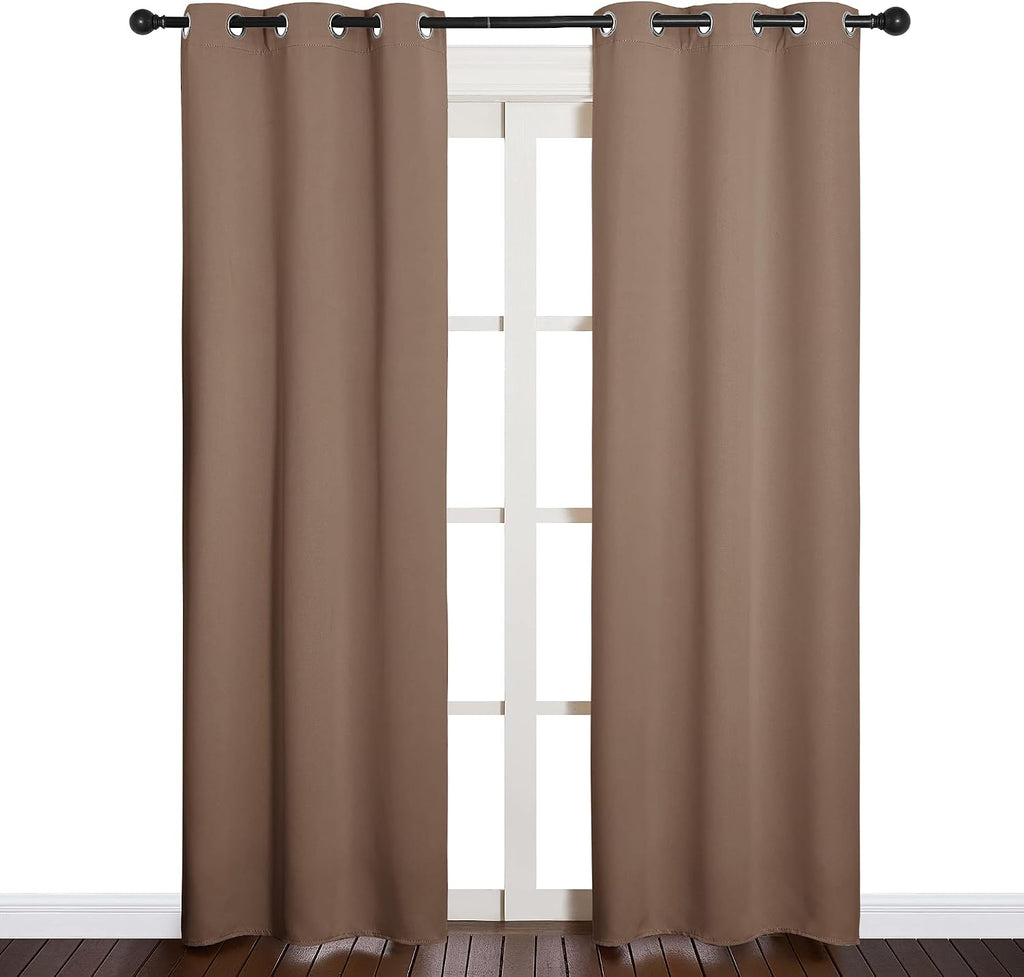 NICETOWN Window Draperies Blackout Curtain Panels, Window Treatment Thermal Insulated Solid Grommet Blackout Drapes for Bedroom (One…