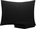 Ntbay Standard Pillowcase Set - 2 Pack Brushed Microfiber 20x26 Pillowcases - Soft, Wrinkle-Free, Fade-Resistant, Stain-Resistant, Black Pi…