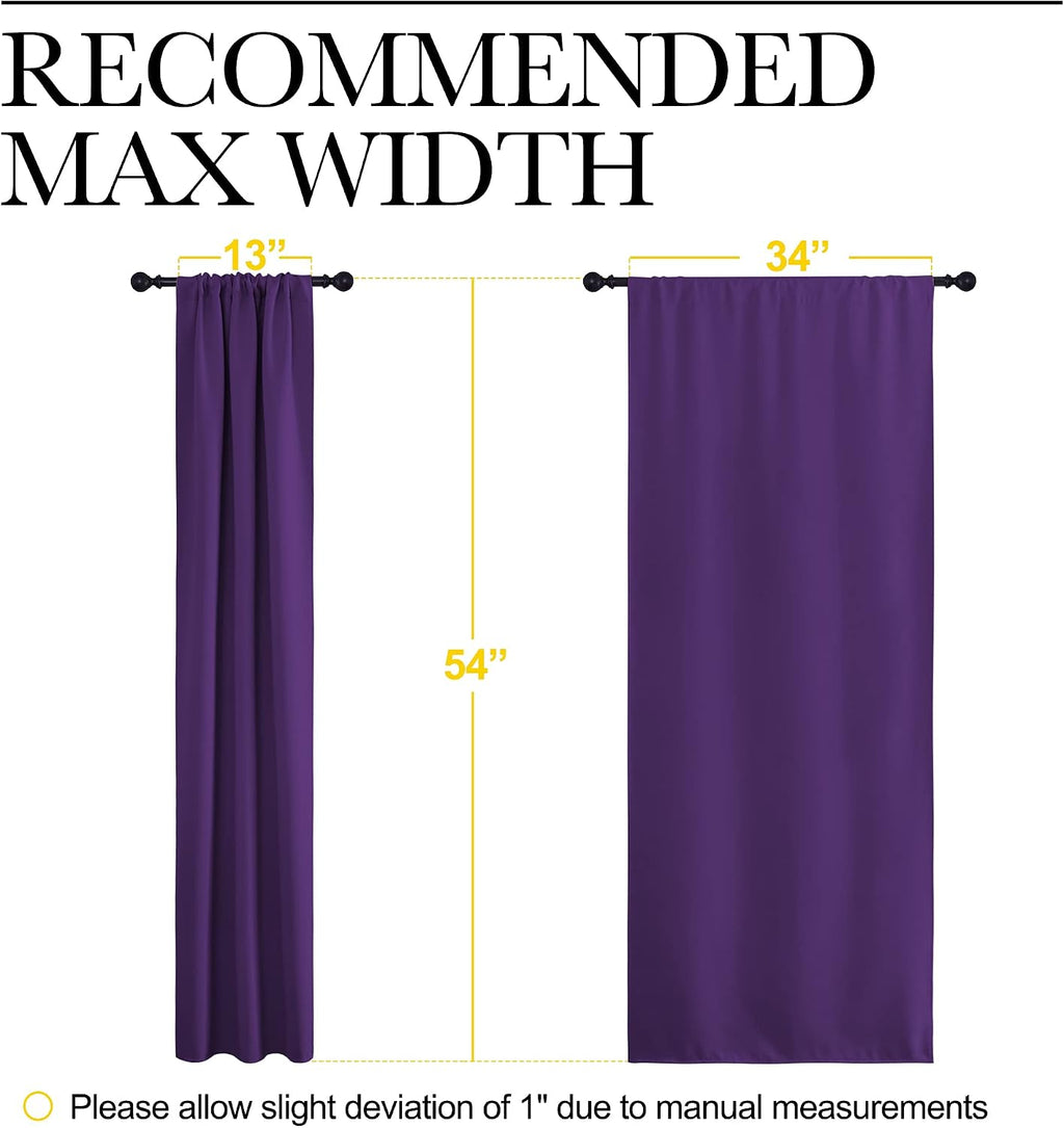 NICETOWN Kitchen Curtains, Short Blackout Curtains & Drapes, Home Decoration Window Treatment Cafe Curtain Panels with Rod Pocket (Royal…