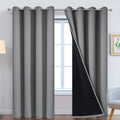 Yakamok 100% Blackout Curtains 84 Inches Long, 2 Thick Layers Heat and Full Light Blocking Soft Thermal Insulated Drapes for Bedroom(52" Wi…