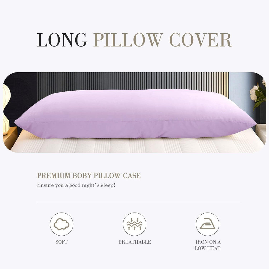 WishSmile Body Cooling Pillowcase Long Pillow Case Breathable Cool Silky Soft Rayon Derived from Bamboo Fabric, Hair and Skin Friendly, Light…