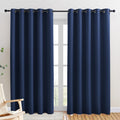 NICETOWN Blackout Curtain Panels, Window Treatment Energy Saving Thermal Insulated Solid Grommet Blackout Drapes/Draperies (Navy, 1 Pair…