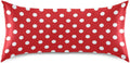 Red Polka Dot Plaid Print Pillow Covers Silk Pillowcase for Hair and Skin Soft and Smooth Breathable Satin Pillowcase Queen Size Pillow…