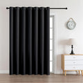 CUCRAF Custom Black Blackout Curtains 1 Panel Set, Thermal Insulated Grommet Room Darkening Curtain for Living Room Bedroom, Light…