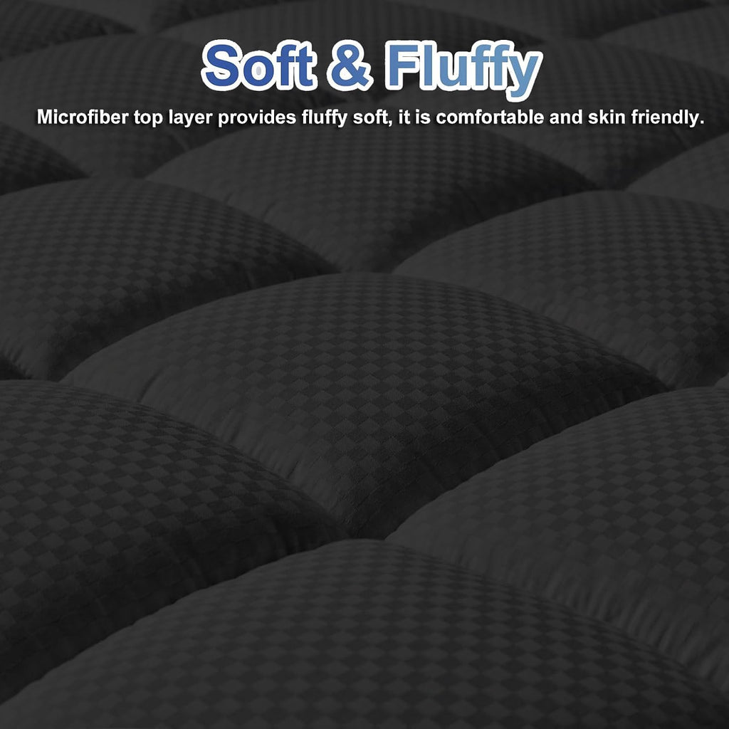 Matbeby King Size Mattress Pad - Cooling Breathable Mattress Topper, Quilted Fitted Mattress Protector, Pillow Top Mattress Cover with 8-21…