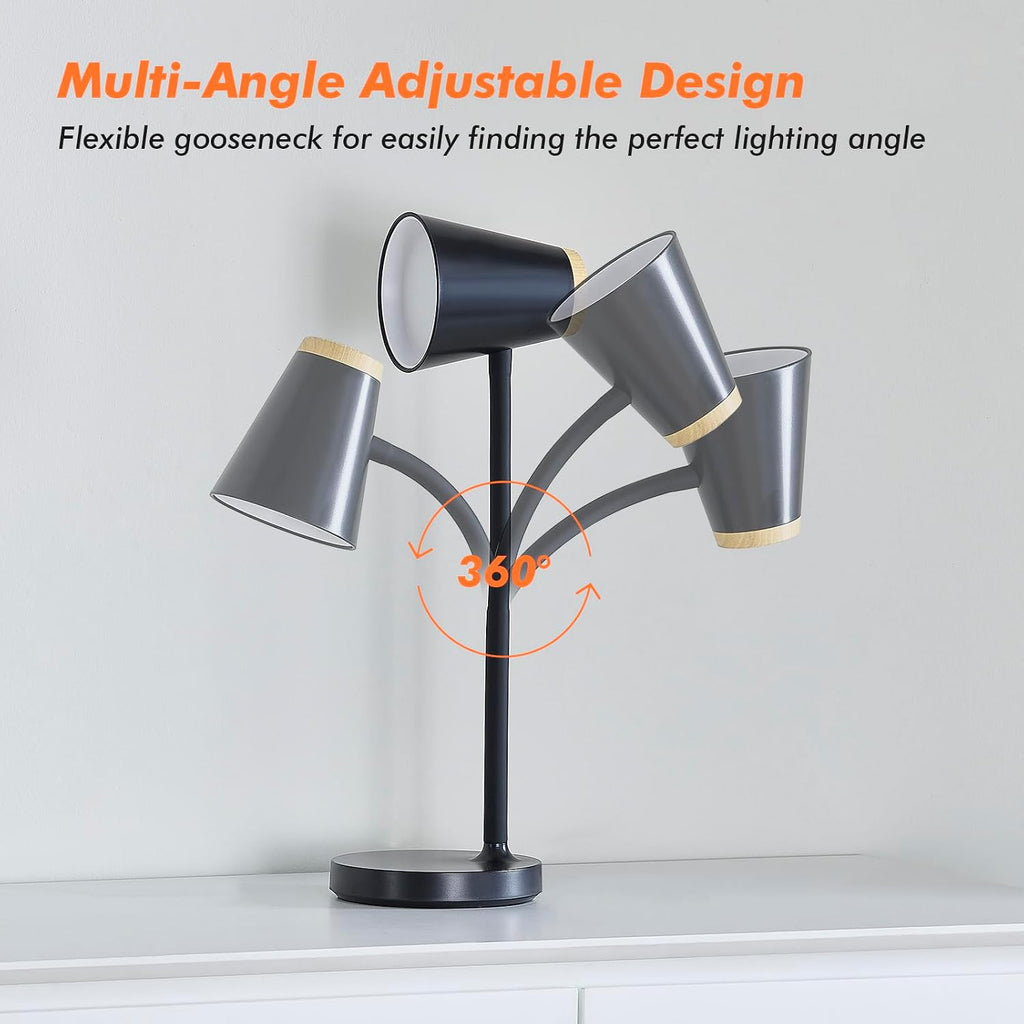WelcometoEJIAXIN EJIAXIN Desk Lamp for College Dorm Room - Small LED Desk Lamp Touch Dimmable Reading Light for Home Office - Adjustable Fl…