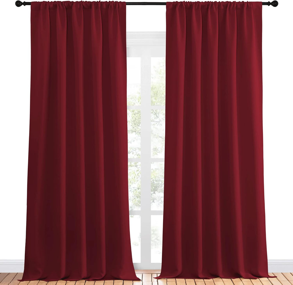 NICETOWN Living Room Curtains for Window - Energy Efficient & Noise Reducing Thermal Insulated Rod Pocket Blackout Drapes/Draperies for…