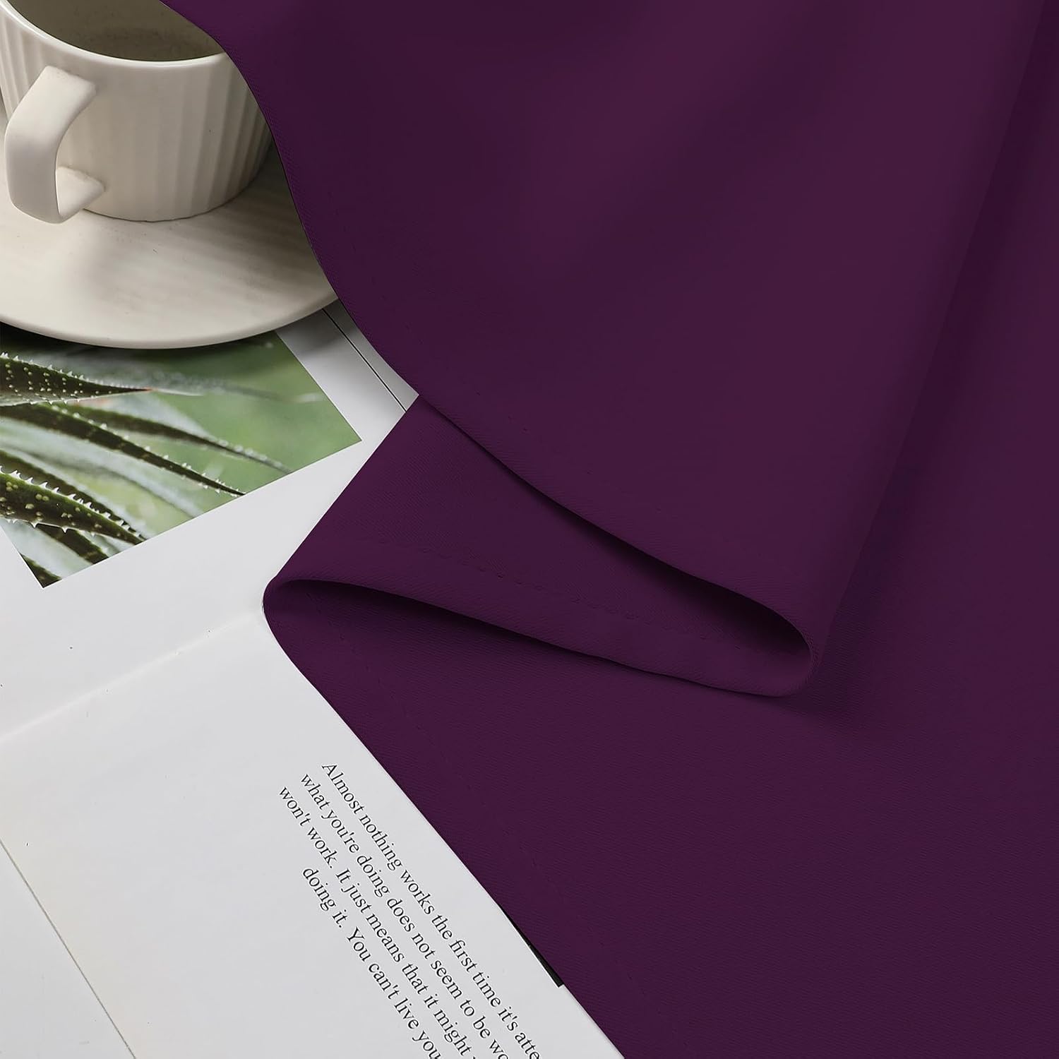 CUCRAF Custom Purple Grape Blackout Curtains 1 Panel Set, Thermal Insulated Grommet Room Darkening Curtain for Living Room Bedroom, Light…