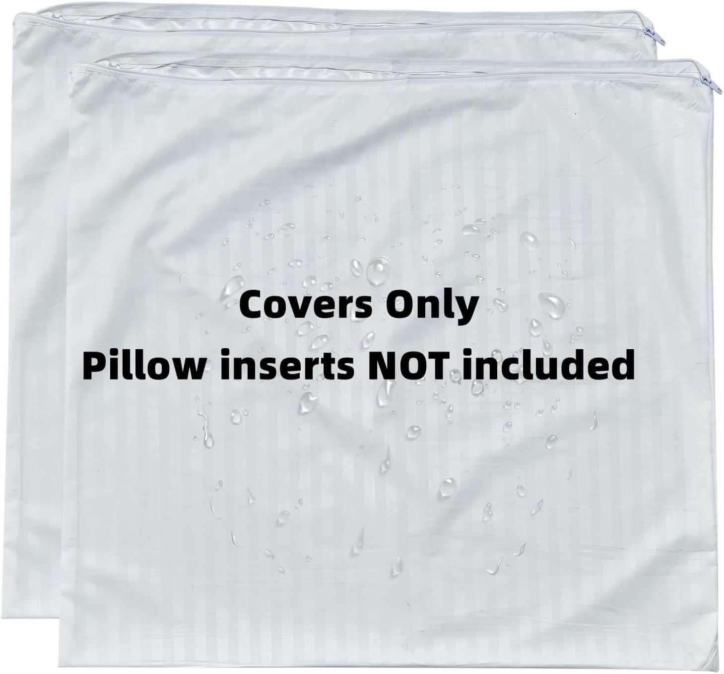 Kingnex Feather Proof Euro Pillow Protectors 28x28 Waterproof Cover for Goose Down Square Throw Pillows 2 Pack
