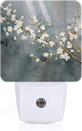 Pure White Flower Night Light, Plug-in Nightlights Auto Sensor Night Lamp Dusk to Dawn Lamp Home Decor for Nursery Children Girls Boys