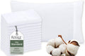 Royalelinens Royale Linens White Cotton Pillow Cases Standard Size Set of 12 - Bed Pillow Covers - 100% Cotton Pillowcases - Soft & Cooling…