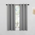 NICETOWN Silver Grey Blackout Curtain Panels for Bedroom, 2 Panels, W29 x L40 inches, Thermal Insulated Grommet Top Blackout Draperies…