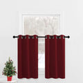NICETOWN Blackout Kitchen Window Curtains - Pair of Thermal Insulated Eyelet Top Plain Blackout Curtains for Small Window Christmas Decor…