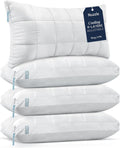 Nuzzlepillow Nuzzle King Size Pillows Set of 4 Adjustable Firm Pillows, Luxury Hotel Collection Bed Pillows – Adjust Height Soft Cooling Pi…