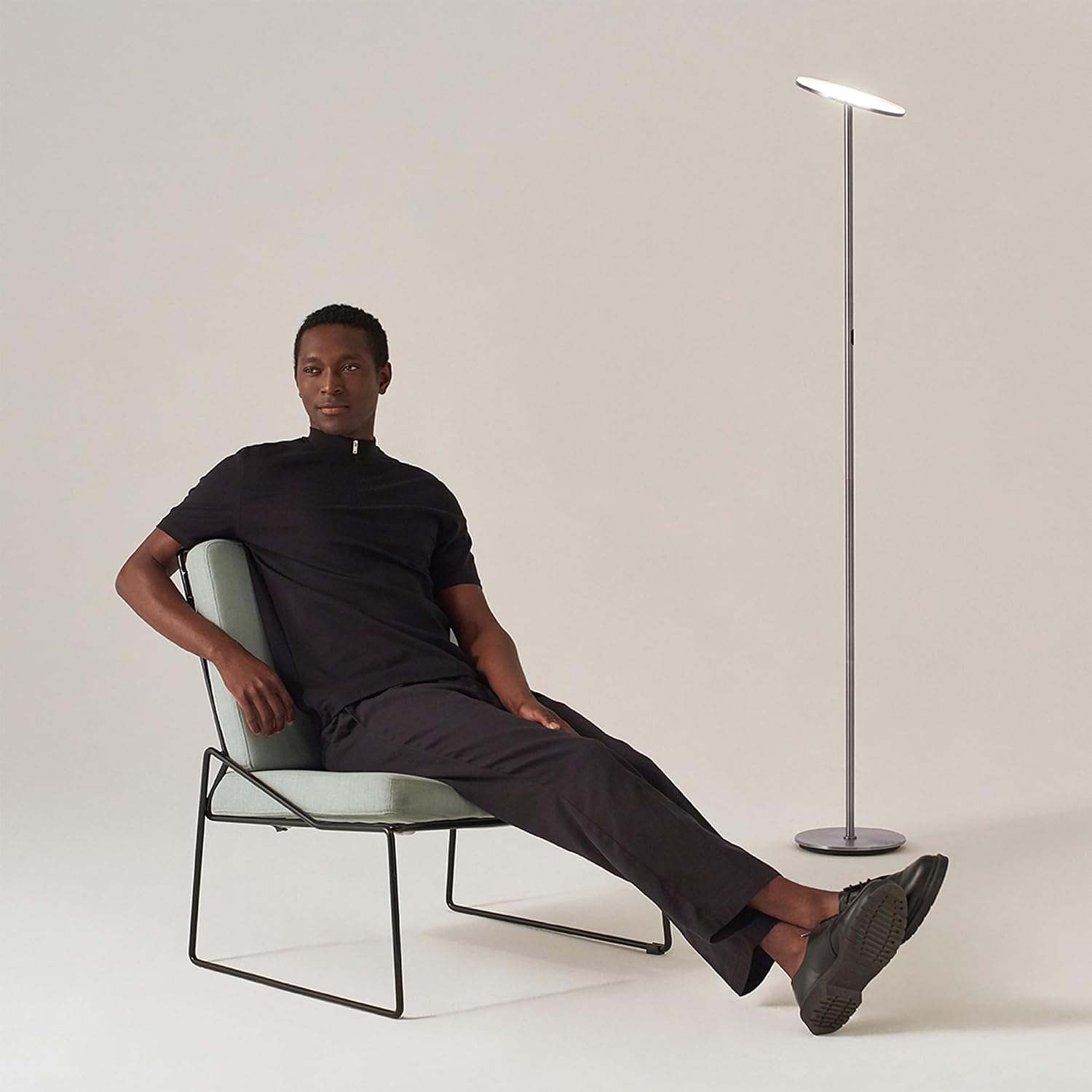 Brightech Sky LED Floor lamp, Torchiere Super Bright Floor Lamp for Living Room Decor & Office - Dimmable, Tall Standing Lamp with Warm Lig…