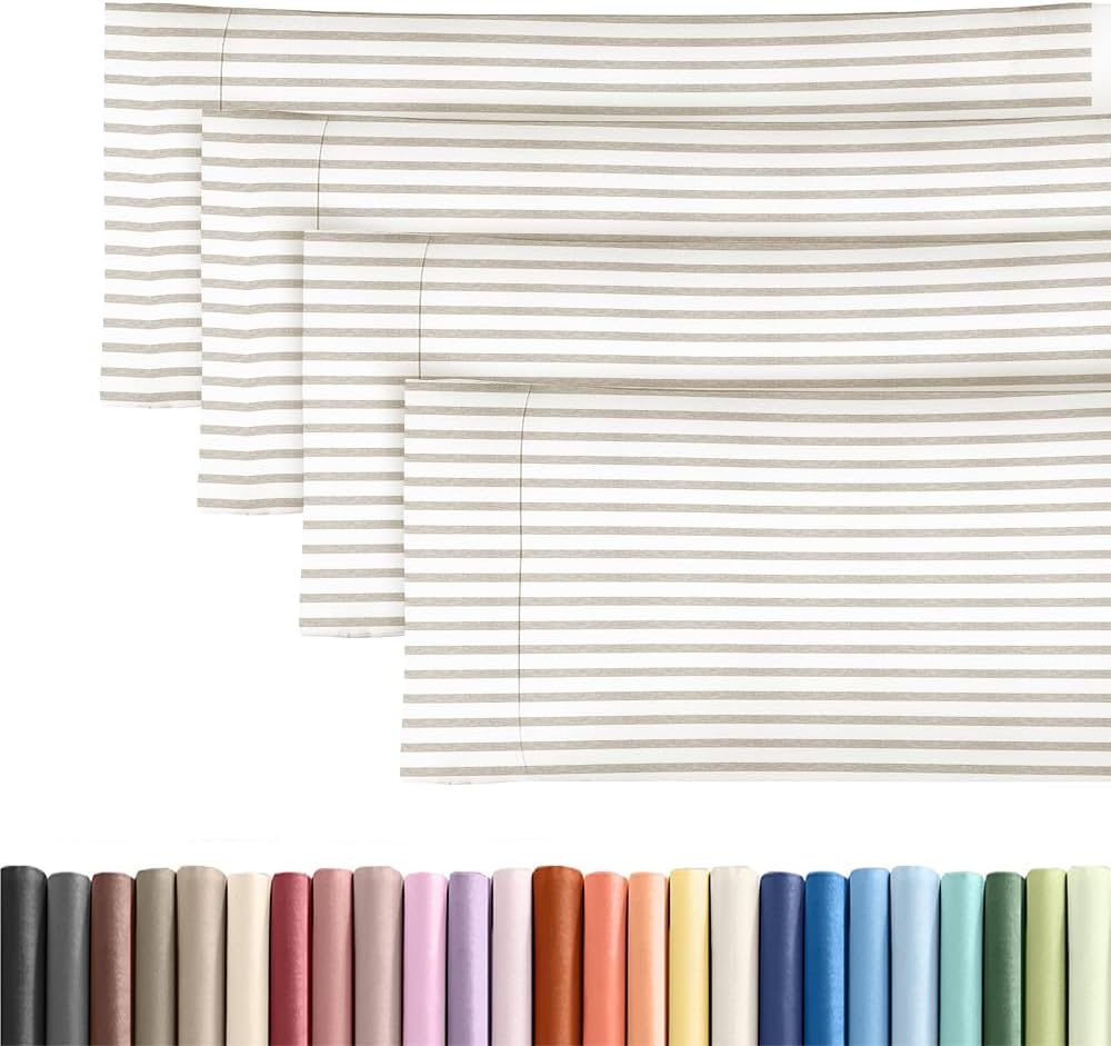 Body Pillowcases Set of 4-20x54 Long Body Pillow Case - Soft Body Pillow Cover for Sleeping & Side Sleepers - Comfy, Breathable & Fade…