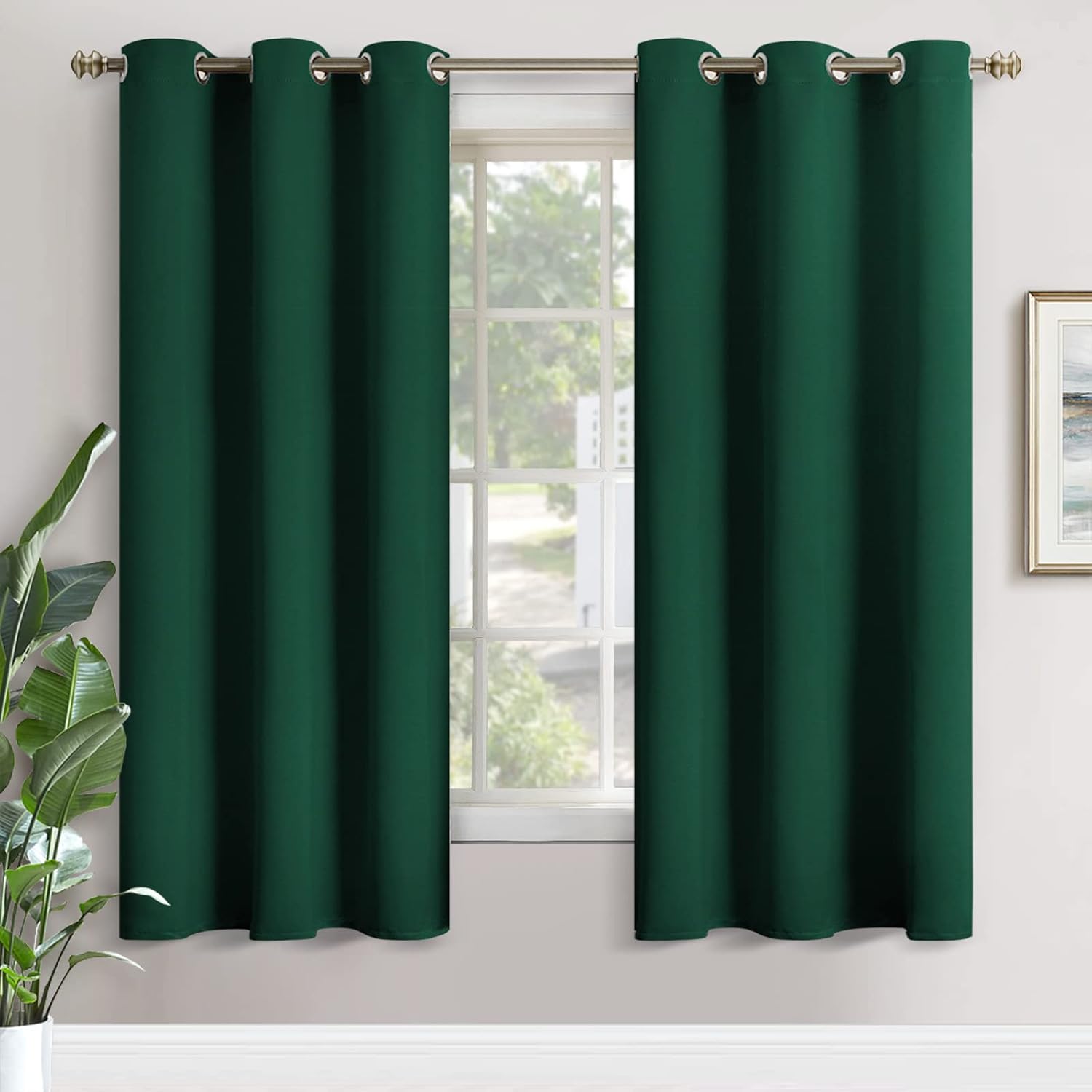 YoungsTex Emerald Green Blackout Curtains for Bedroom 72 Inch Length - Thermal Insulated Window Drapes with Grommet Room Darkening Privacy…