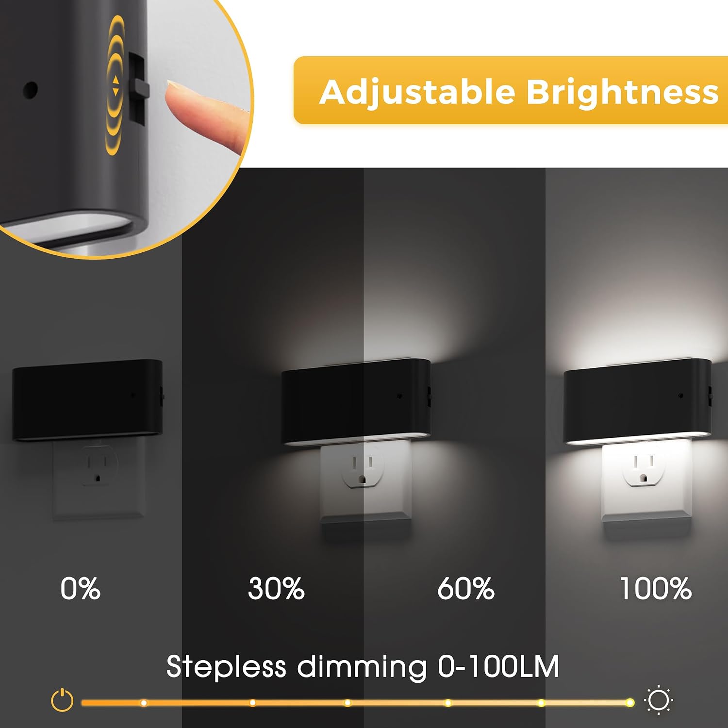 Llohasled L LOHAS LED Night Light, Dimmable Modern LED Night Lights Plug into Wall, Dusk to Dawn Sensor Night Lights for Kid, 0-100LM 5000K…