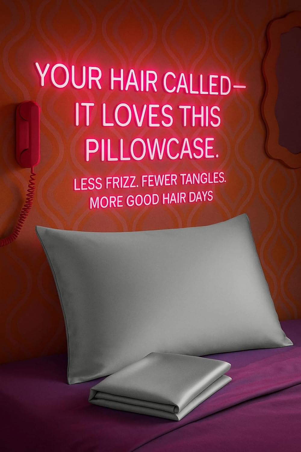 Blissford Satin Pillowcase with Zipper, for Hair and fabric comfort, Feels Soft and Cool Like a Silk Pillowcase, Satin Pillow Cases 2…