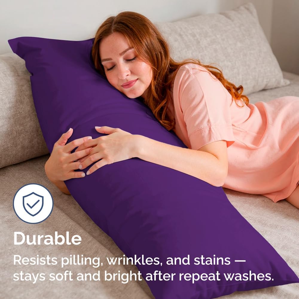 Body Pillowcases Set of 4-20x54 Long Body Pillow Case - Soft Body Pillow Cover for Sleeping & Side Sleepers - Comfy, Cozy Breathable &…