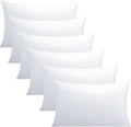 FLXXIE 6 Pack Microfiber Queen Pillowcases, Ultra Soft and Wrinkle, Fade Resistant Pillow Cases with Envelope Closure, 20x30 Inches, White