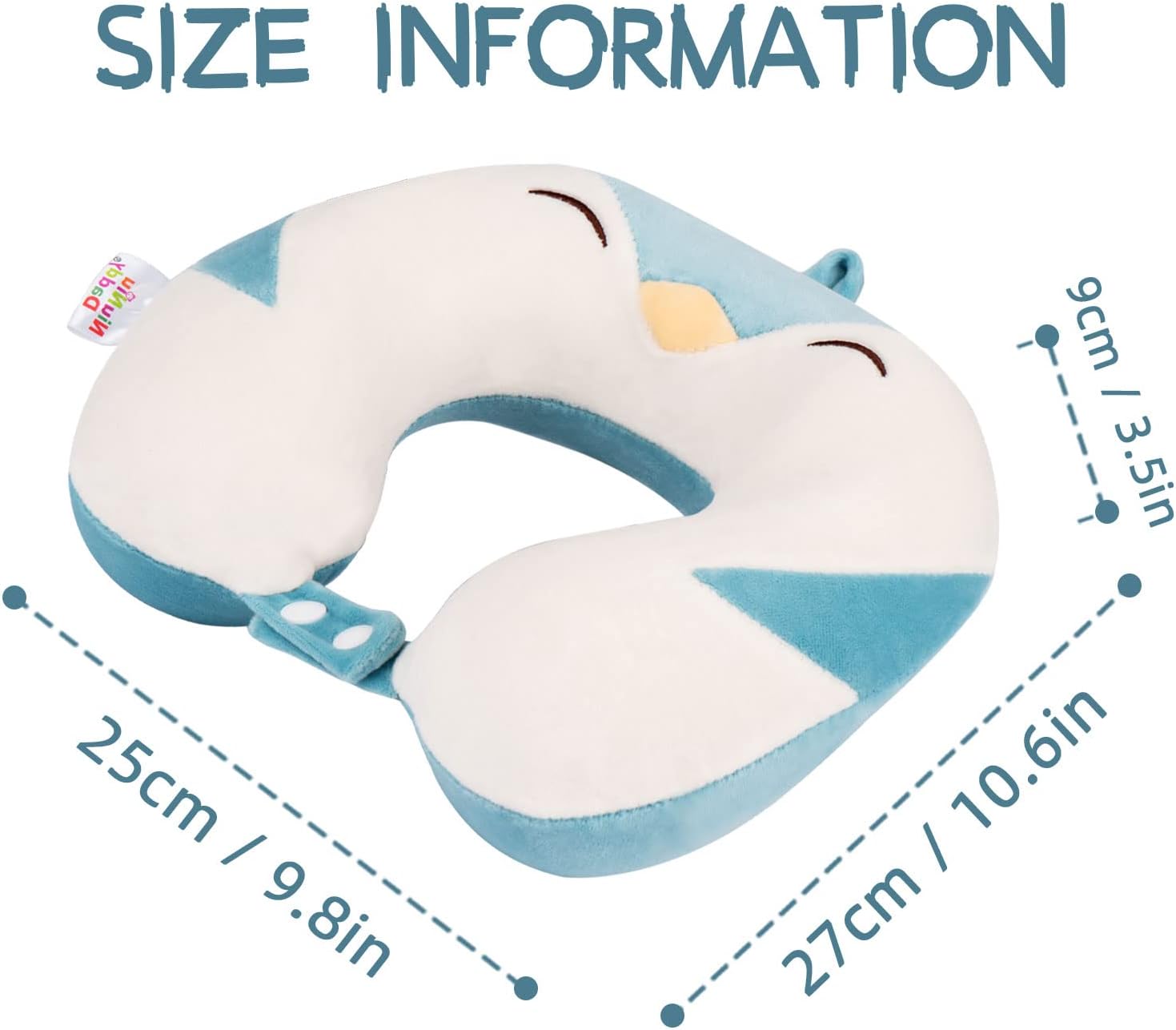 NiuniuDaddy Niuniu Daddy Penguin Kids Travel Pillow - Soft Memory Foam Portable Neck Pillow for Long Trip by Airplane, Car, Train Essential…