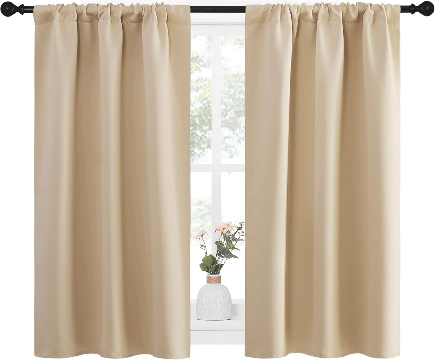 NICETOWN Blackout Room Darkening Curtains - Home Decoration Light & Noise Reducing Thermal Insulated Window Draperies with Rod Pocket Top…