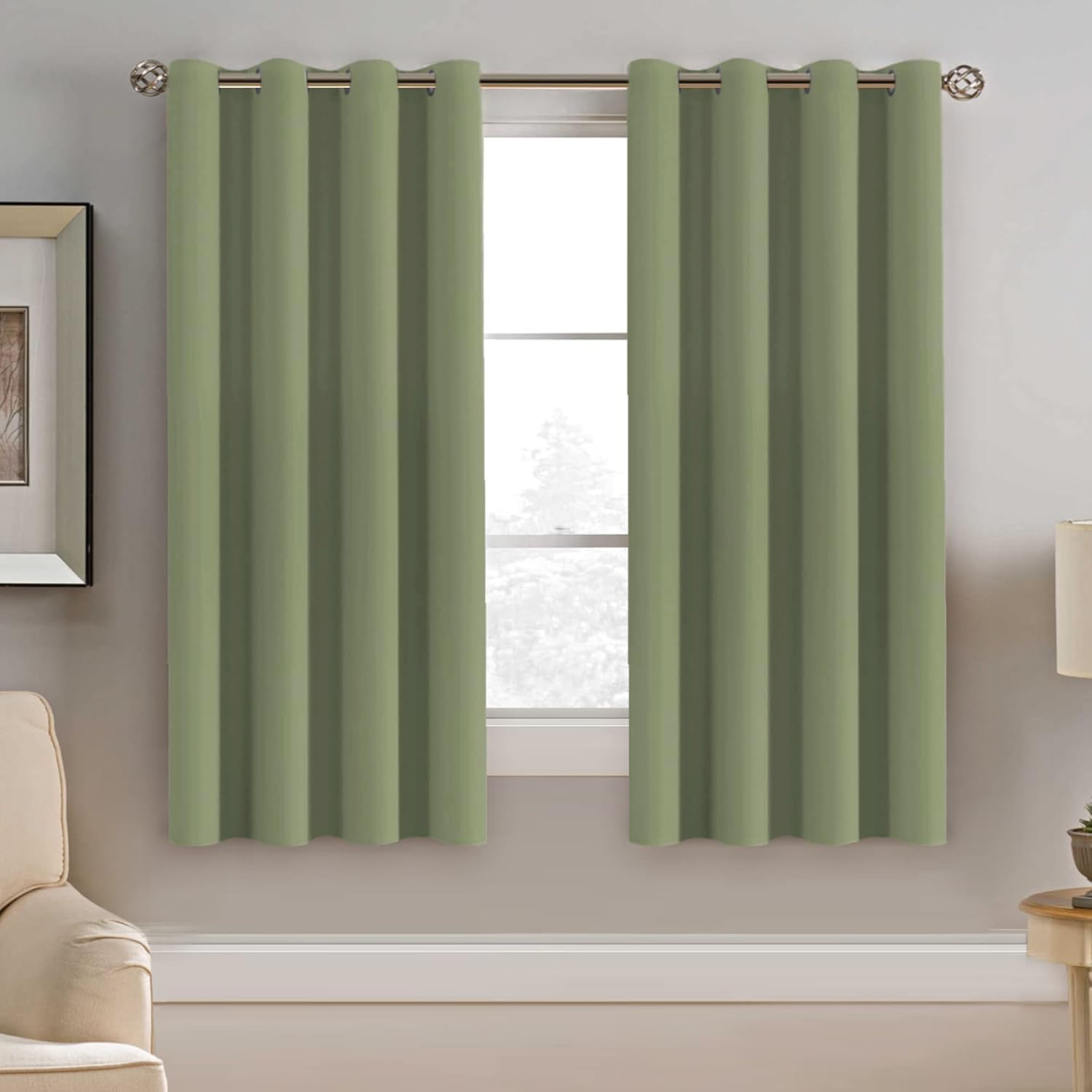 H.VERSAILTEX Blackout Curtain for Living Room Thermal Insulated Window Treatment Curtain Extra Long 63 inch Length Energy Savin…