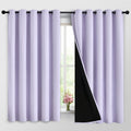 Yakamok 2 Thick Layers 100% Completely Blackout Window Curtains, Thermal Insulated Noise Reducing Drapes for Girl's Bedroom(62Wx63L, Lilac,…