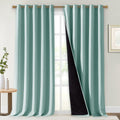 Nicetown Aqua Blue 100% Blackout Curtains for Windows, Super Heavy-Duty Black Lined Total Darkness Drapes for Bedroom, Privacy Assured Wind…