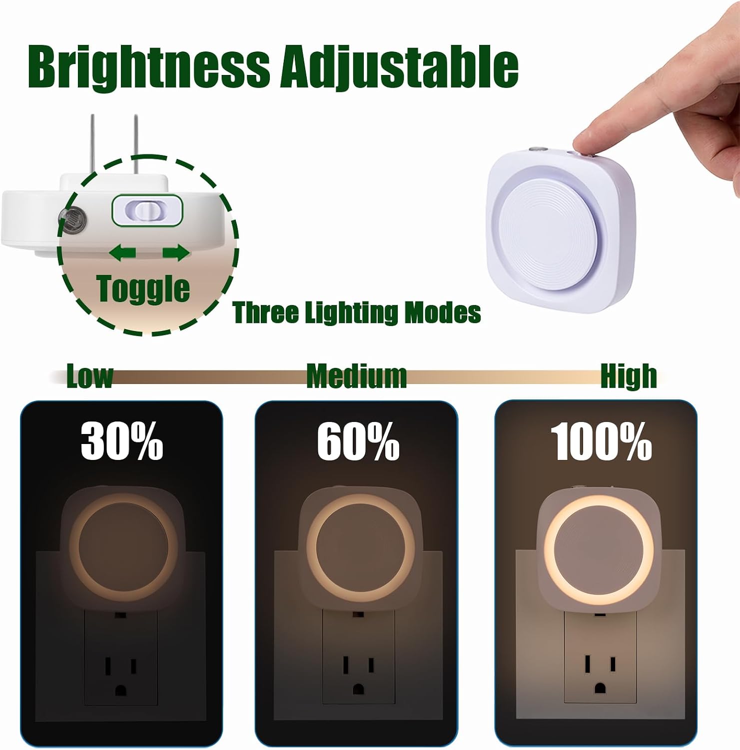 adornyourlifewithelegance Warm White Night Lights Plug in to Wall,4 Packs Dimmable Night Light with Auto Dusk to Dawn Sensor, Soft Glow Nigh…