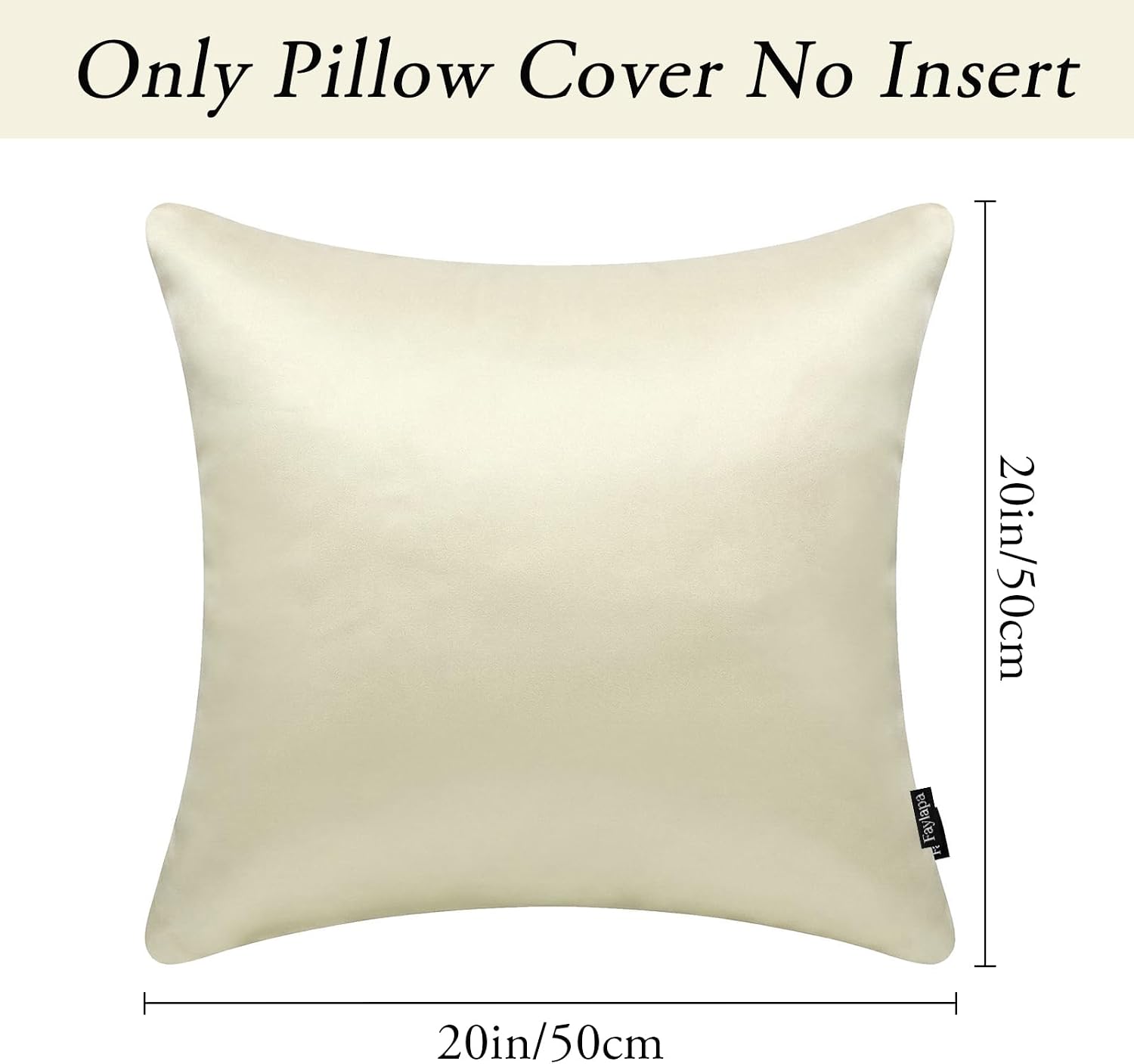 Faylapa 4 Pack Silky Satin Throw Pillow Cases Heavy Silk Satin Decorative Pillow Covers Solid Dyed Soft Pillow Cover Home Decor,20" x 20"…