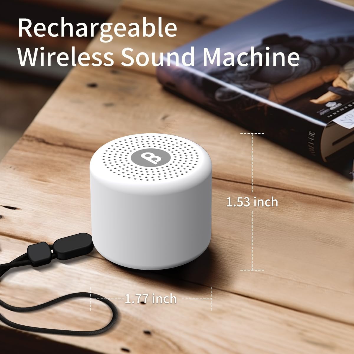 Mini Portable Sound White Noise Machine Baby Patter for Sleep with 30 Soothing Sounds for Baby Kids Adults 32 Volume Levels Sleep Soother…