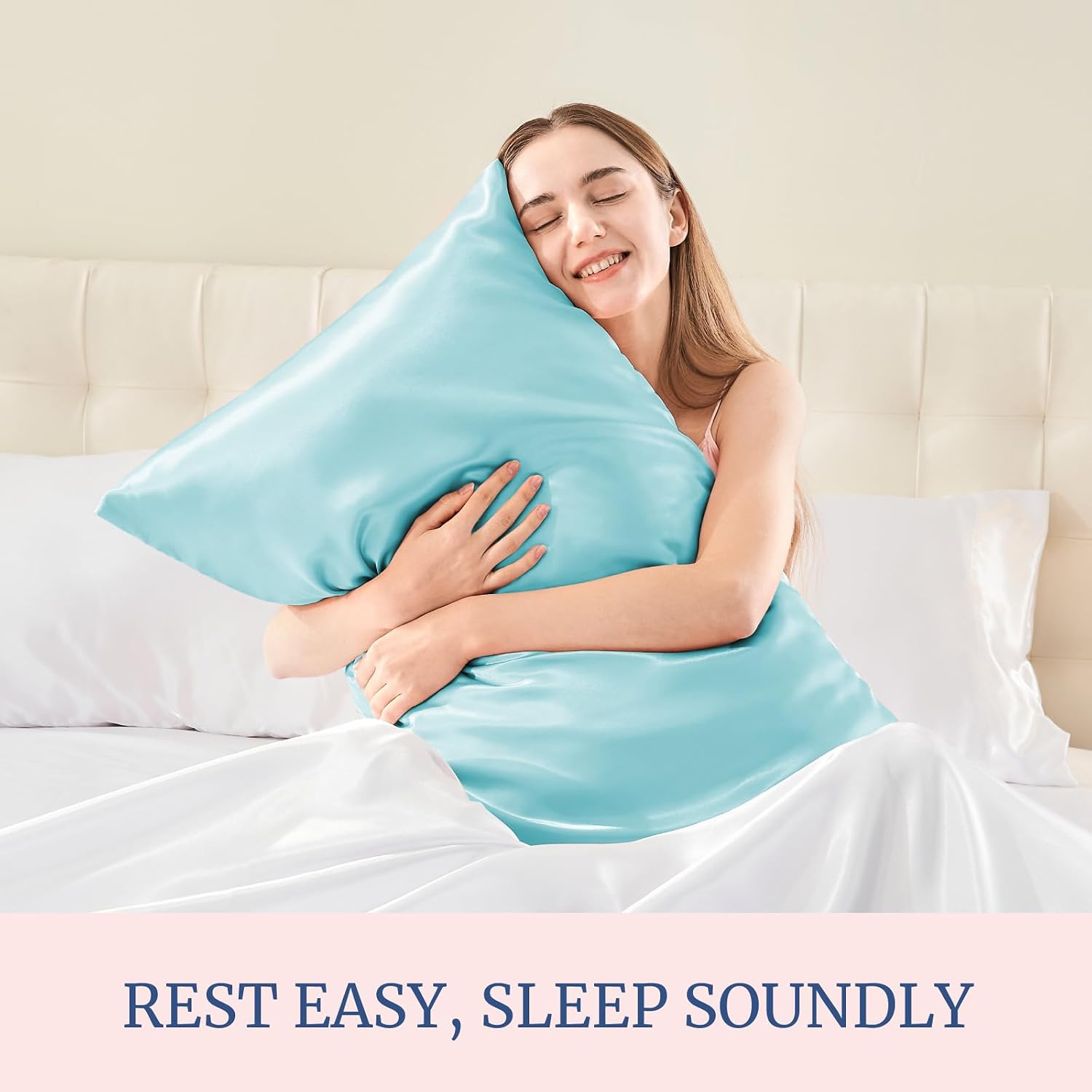 Bedelite Satin Pillowcase for Hair and Skin, Super Soft and Cooling Similar to Silk Pillow Cases 2 Pack with Envelope Closure, Gift for Wom…