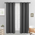 Yakamok Blackout Grey Curtains for Bedroom/Living Room Thermal Insulated, 38" Wide x 63" Long Each Panel, Grommet Top (Set of 2 Panels…