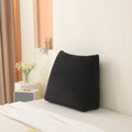 Corduroy Wedge Reading Pillow for Bed, 3 Sizes, 4 Colors for Bed, Sofa, Office Chair (Black, Large 24 * 20 * 8in)