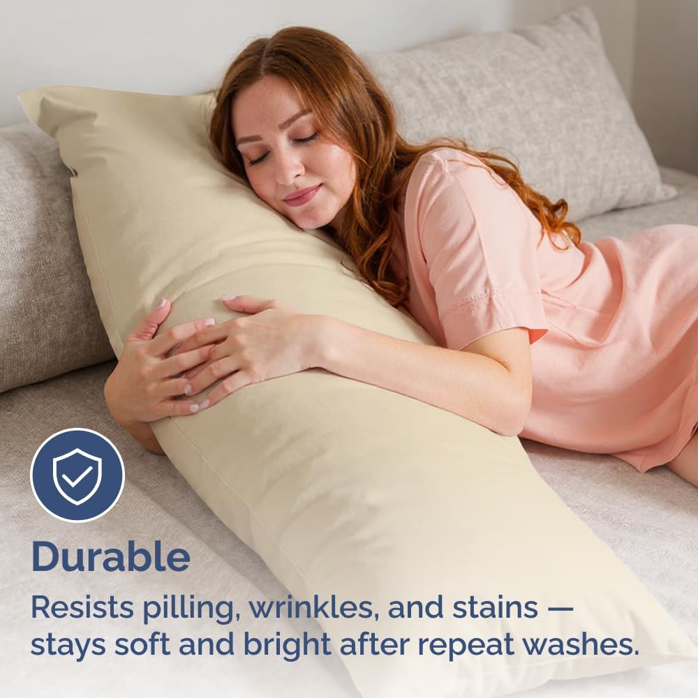 Body Pillowcases Set of 2-20x54 Long Body Pillow Case - Soft Body Pillow Cover for Sleeping & Side Sleepers - Comfy, Breathable, Wrinkle…