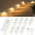 WILLED Rechargeable Night Lights, Warm White Motion Sensor Night Lights, Wireless Stair Lights Indoor for Stairway, Hallway, Kitchen…