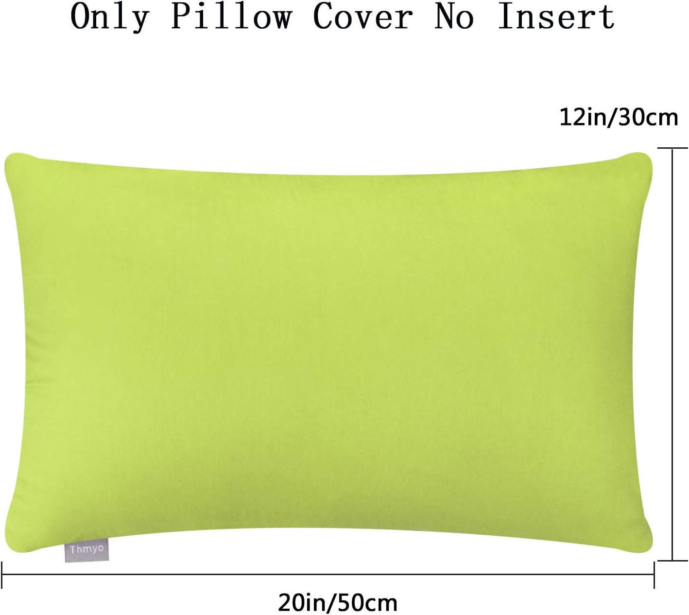 Thmyo 4-Pack 100% Cotton Lumbar Comfortable Solid Decorative Throw Pillow Case, Rectangle Cushion Cover Pillowcase Sublimation Blank Pillow…