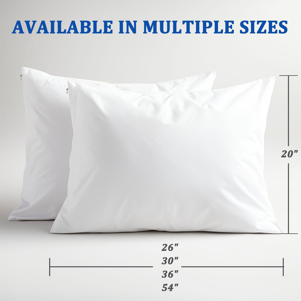 Precoco Cotton Queen Size Pillow Cases Set of 6, White Pillow Protectors with Zipper, Cooling Breathable Hidden Zippered Pillow Covers & Pi…