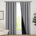 Nicetown Blackout Curtains for Bedroom, Pair of Energy Smart & Noise Blocking Out Full Shade Curtain Panels, Thermal Insulated Guest Room R…