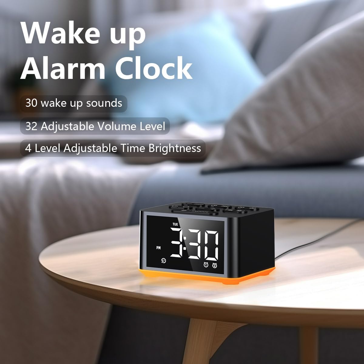 3 in 1】 Sound Machine Dual Alarm Clock Night Light White Noise Machine 27 Sleeping Sounds for Adults Kids Precise 32 Level Volume Sleep…