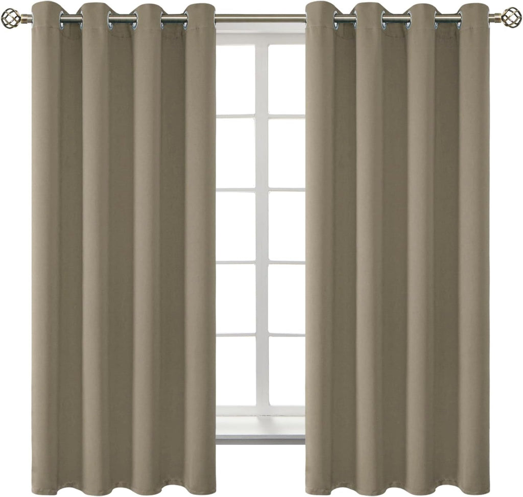 BGment Room Darkening Curtains 63 Inches Long - Grommet Thermal Insulated Drapes Window Treatment Curtains for Bedroom, 2 Panels, 52 x 63 I…