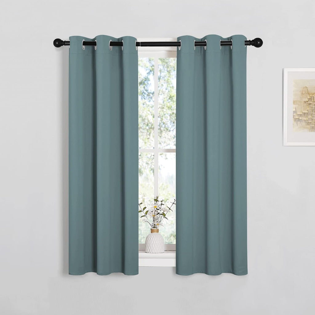 NICETOWN Modern Blackout Curtains Noise Reducing, Thermal Insulated and Privacy Room Darkening Drape Panels for Boy's Guest Room Door…
