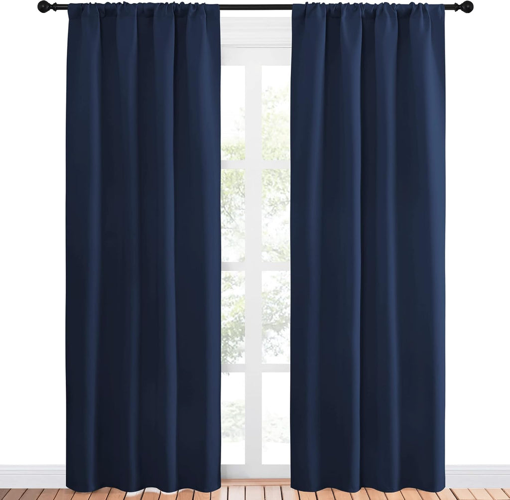 NICETOWN Thermal Curtains Blackout Draperies - Window Treatment Energy Saving Solid Blackout Rod Pocket Curtains/Drapes for Living Room…