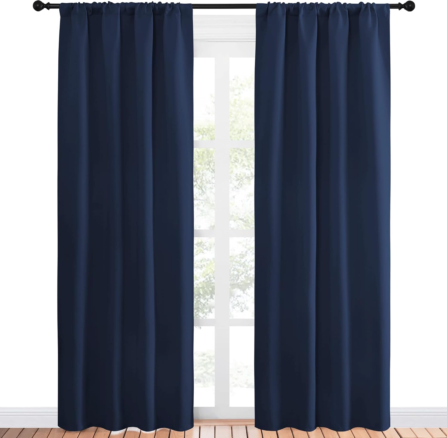 NICETOWN Thermal Curtains Blackout Draperies - Window Treatment Energy Saving Solid Blackout Rod Pocket Curtains/Drapes for Living Room…